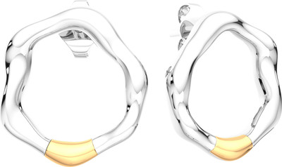 Серьги из серебра ZORKA 0300135.G14K (с золотой вставкой)