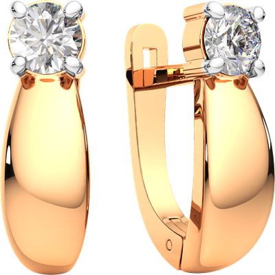 Серьги из розового золота ZORKA 3101480.14K.R (с фианитами)