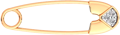 Брошь из розового золота ZORKA 940019.14K.R (с фианитами)