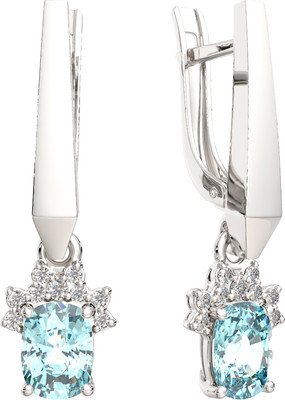 Серьги из серебра ZORKA 0310365 (с наноситалами и фианитами)