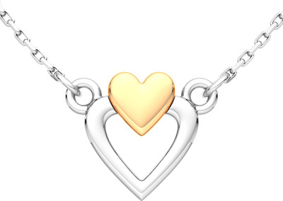 Колье из серебра ZORKA 0540022.G14K (45см, с золотом)