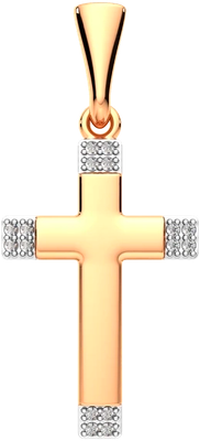 Крестик из розового золота ZORKA 440528.14K.R (с фианитом)