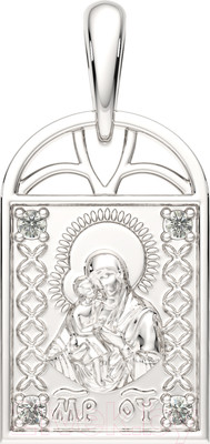 Подвеска из серебра ZORKA 0440221.REL (с религиозным изображением и фианитами)