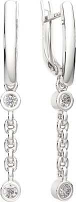 Серьги из серебра ZORKA 0310976.ZZ (с фианитами)