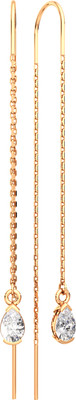 Серьги из розового золота ZORKA 310823.9K.R (с фианитами)