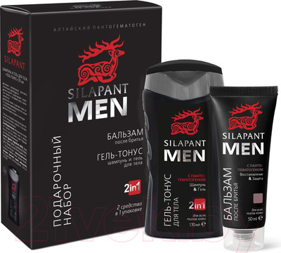 Набор косметики для тела и волос Silapant Men Brutal Fresh гель для бритья+шампунь-гель (50мл+175мл)