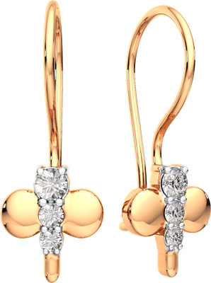 Серьги из розового золота ZORKA 3101588.14K.R.ZZ (с фианитами)