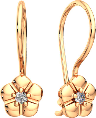 Серьги из розового золота ZORKA 310115 (с фианитами)