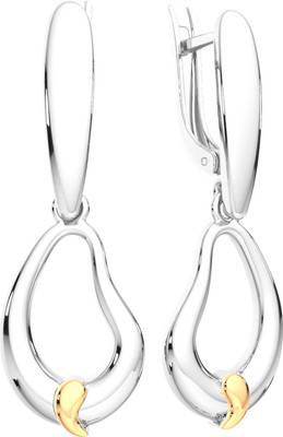 Серьги из серебра ZORKA 0300120.G14K (с золотой вставкой)