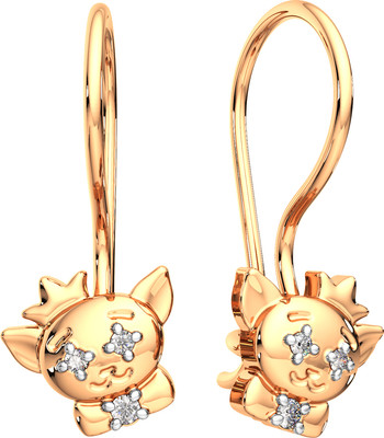 Серьги из розового золота ZORKA 3101518.14K.R.ZZ (с фианитами)