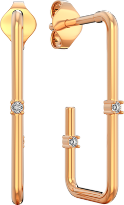 Серьги из розового золота ZORKA 310868.9K.R (с фианитами)