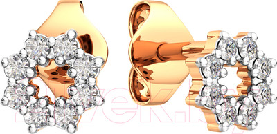 Серьги из розового золота ZORKA 310862.14K.R (с фианитами)