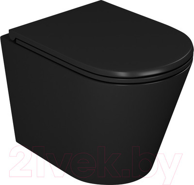 Унитаз подвесной D&K Venice DT1026025 (черный, сиденье микролифт)