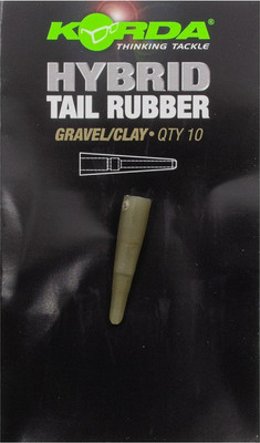 Конус для клипсы рыболовной Korda Hybrid Tail Rubber Gravel/Clay / KHRCG