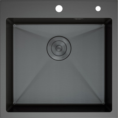 Мойка кухонная D&K DKS505006 (графит, с сифоном, корзиной, дозатором)