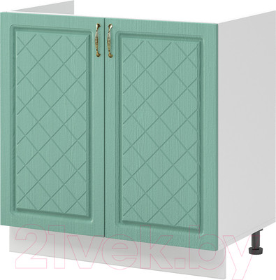 Шкаф под мойку Mio Tesoro Модена ШНМ 800 (белый/дуб бирюзовый)