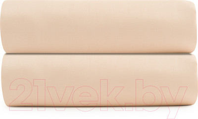 Простыня Tkano Essential TK20-FS0025 на резинке (бежево-розовый)