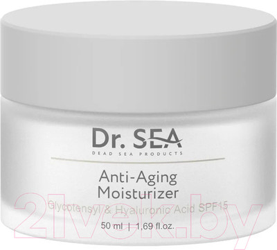 Крем для лица Dr. Sea Антивозрастной с комплексом Glycotensyl и гиалур. кислотой SPF15 (50мл)