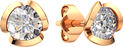 Серьги из розового золота ZORKA 3101382.9K.R.ZZ (с фианитами)