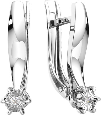 Серьги из белого золота ZORKA 3D00327.14K.W.ZZ (с бриллиантами)