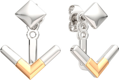 Серьги из серебра ZORKA 0300105.G14K (с золотой вставкой)