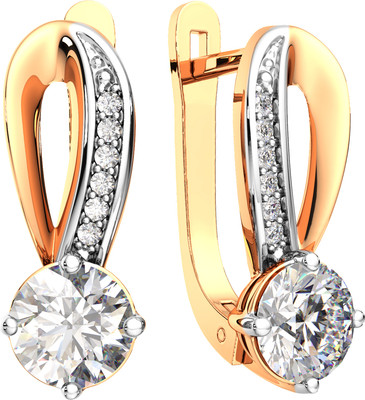 Серьги из розового золота ZORKA 310440-9K (с фианитами)
