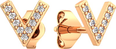 Серьги из розового золота ZORKA 310475.14K.R (с фианитами)