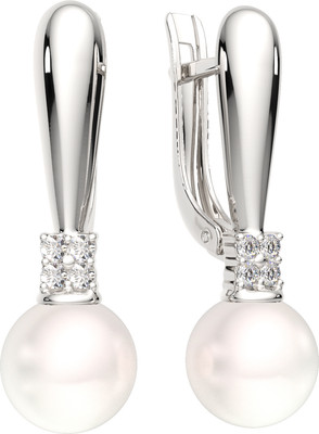 Серьги из серебра ZORKA 0310321 (с жемчугом и фианитами)
