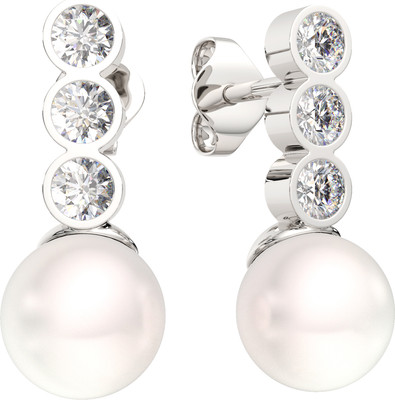 Серьги из серебра ZORKA 0310609 (с жемчугом и фианитами)
