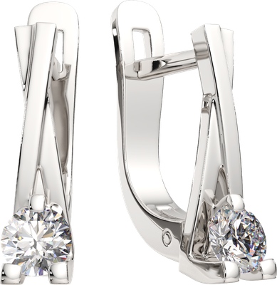 Серьги из белого золота ZORKA 310438.9K.W (с фианитами)