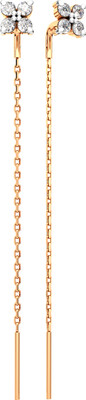 Серьги из розового золота ZORKA 3101110.9K.R (с фианитами)