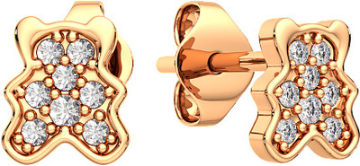 Серьги из розового золота ZORKA 310430 (с фианитами)