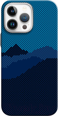 Чехол-накладка Luxo Горный пейзаж J271 для iPhone 14 Pro Max (черный/синий)