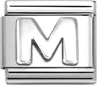 Звено для браслета NominatioN Буква М 330113/13 (серебристый)
