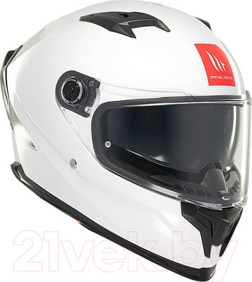 Мотошлем MT Helmets Braker SV Solid (L, глянцевый жемчужно-белый)