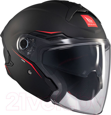 Мотошлем MT Helmets Cosmo SV Solid (M, матовый черный)