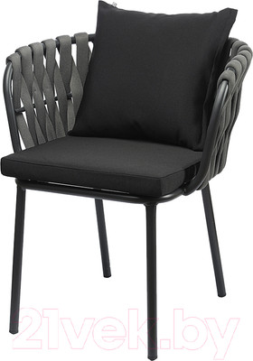 Стул садовый Bergenson Bjorn Braid / BB0000812 (серый/черный)