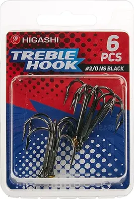 Набор крючков рыболовных Higashi TH-1 #2/0 NS Black / 00588