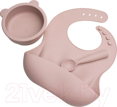 Набор посуды для кормления Beola baby HBB-05 (розовый)