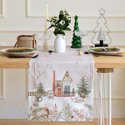 Дорожка на стол Этель Звери в городе / 9905074 (40x147)