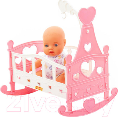 Пупс с аксессуарами Полесье Славный с кроваткой-качалкой / 76670
