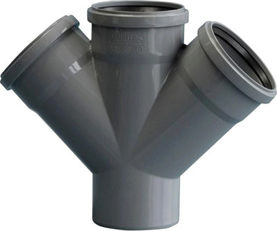 Крестовина внутренней канализации Политэк ТПК 110x110x110/45 ПП