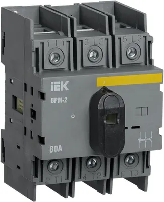 Выключатель-разъединитель IEK ВРМ-2 3P 80А / MVR20-3-080