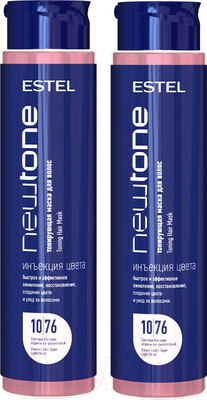 Тонирующая маска для волос Estel Newtone Haute Couture 10/76 (2x400мл, светлый блонд коричнево-фиолетовый)