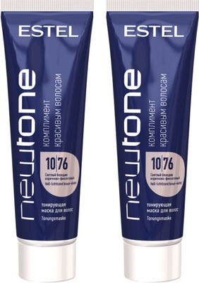 Тонирующая маска для волос Estel Newtone 10/76 (2x60мл, светлый блондин коричнево-фиолетовый)