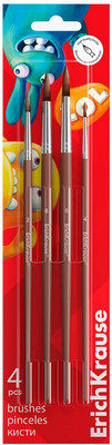 Набор кистей Erich Krause Jolly Friends / 61856 (4шт)