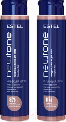 Тонирующая маска для волос Estel Newtone Haute Couture 8/76 (2x400мл, светло-русый коричнево-фиолетовый)