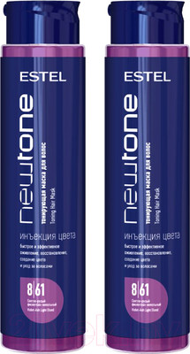Тонирующая маска для волос Estel Newtone Haute Couture 8/61 (2x400мл, светло-русый фиолетово-пепельный)