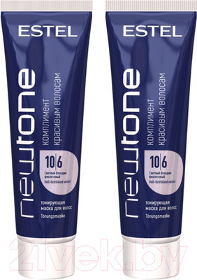 Тонирующая маска для волос Estel Newtone 10/6 (2x60мл, светлый блондин фиолетовый)
