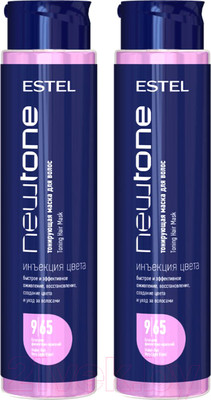 Тонирующая маска для волос Estel Newtone Haute Couture 9/65 (2x400мл, блондин фиолетово-красный)